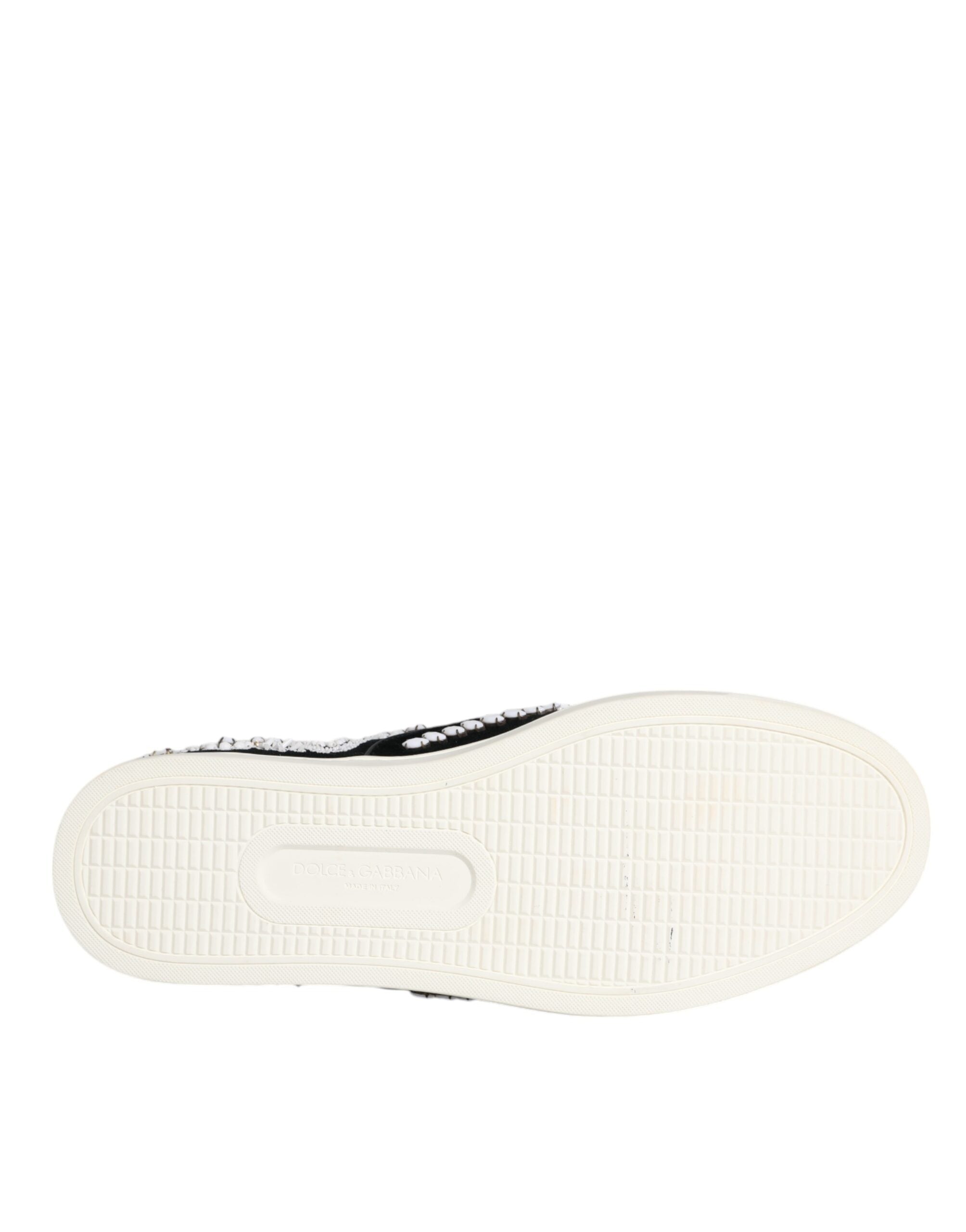 Black Embellished London Men Slip On Shoes - ventzia
