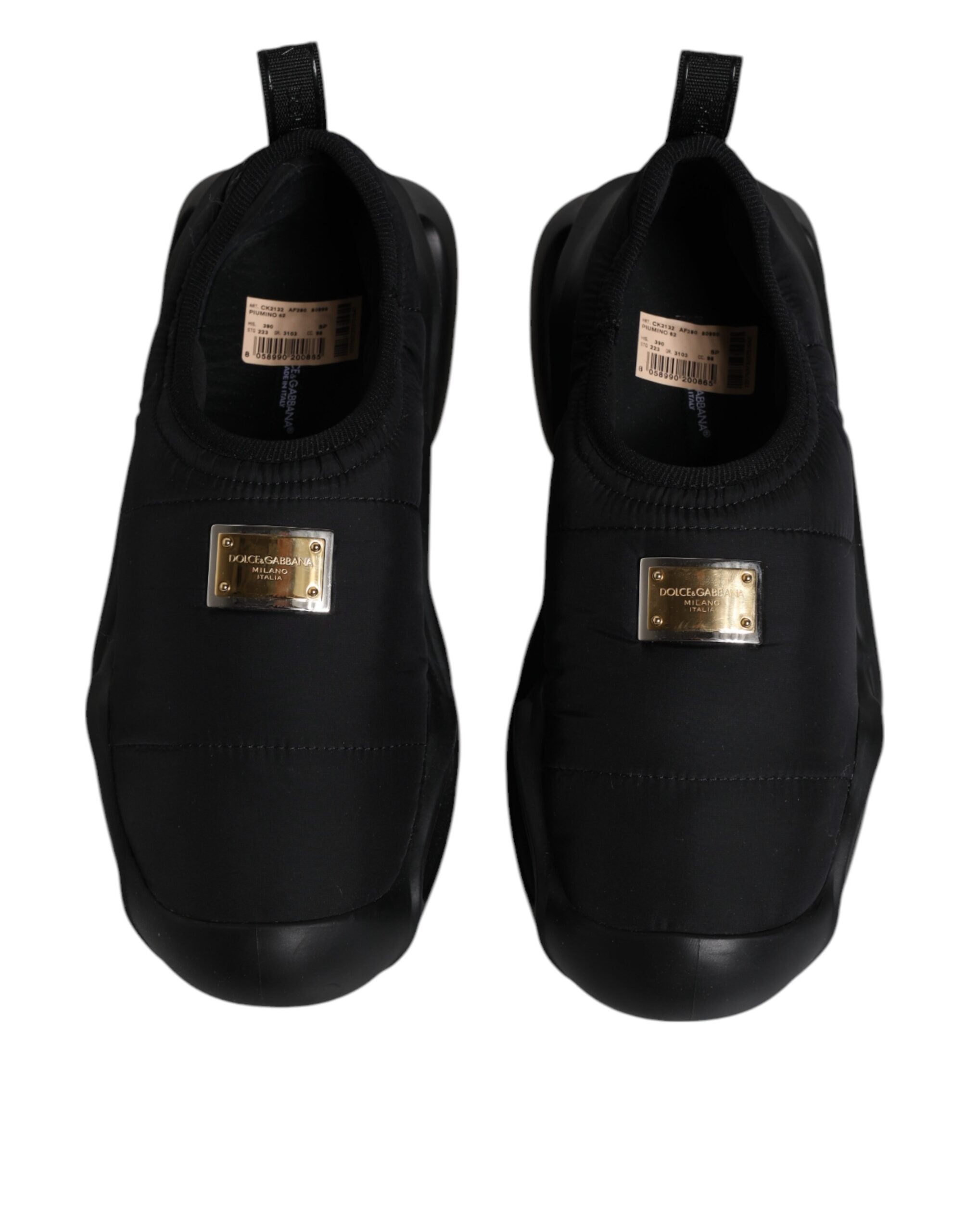 Black Slip On Wave Low Top Men Sneakers Shoes - ventzia