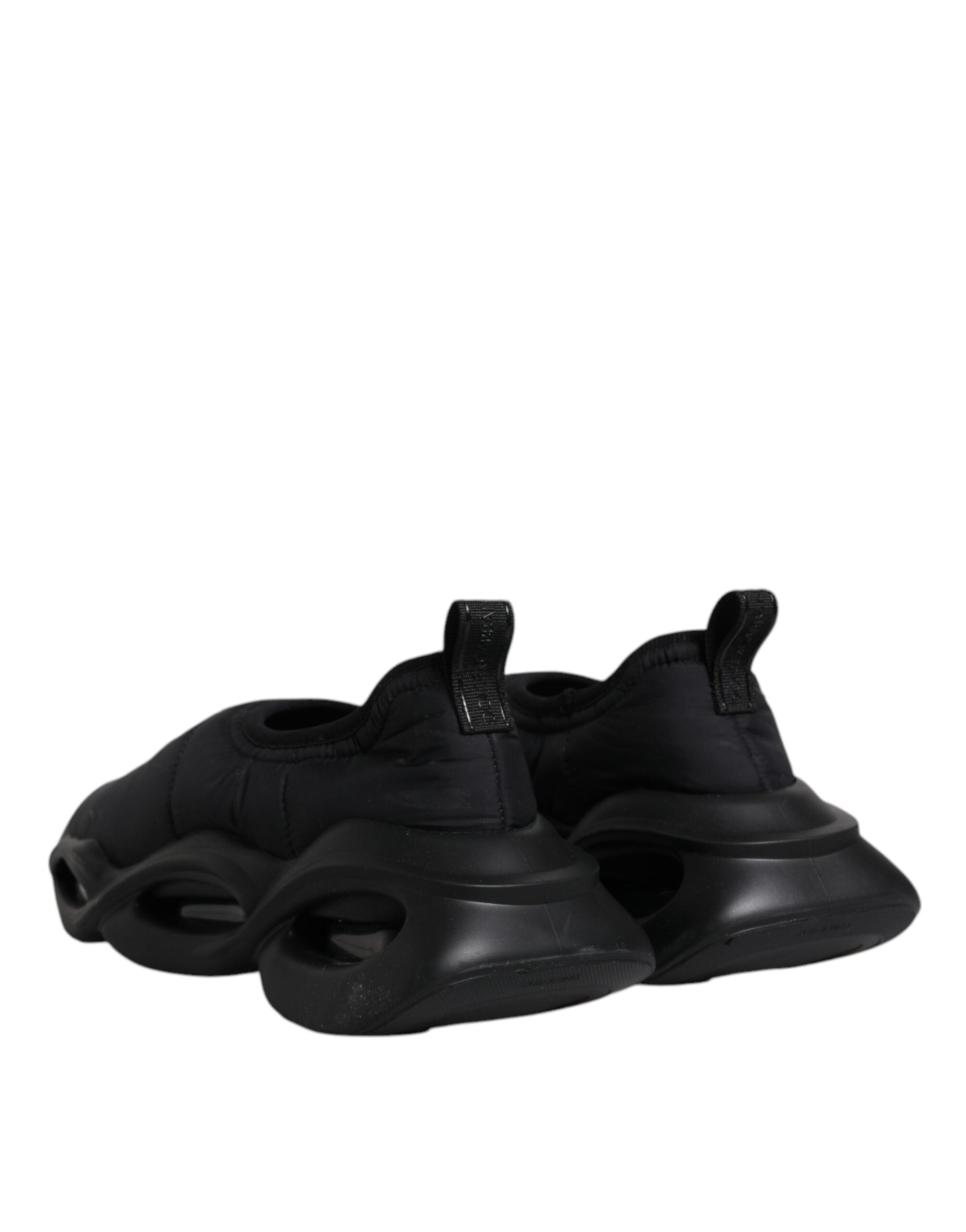 Black Slip On Wave Low Top Men Sneakers Shoes - ventzia
