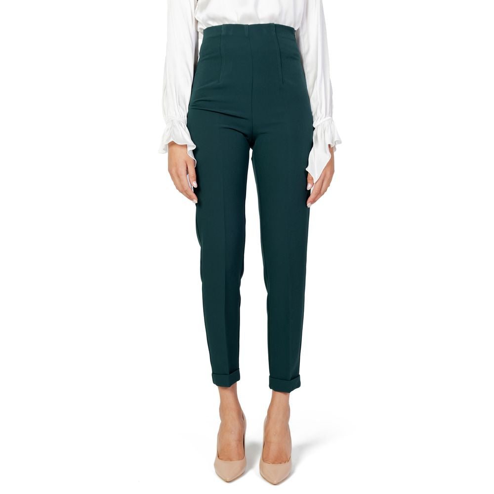 Green Polyester Pant - ventzia
