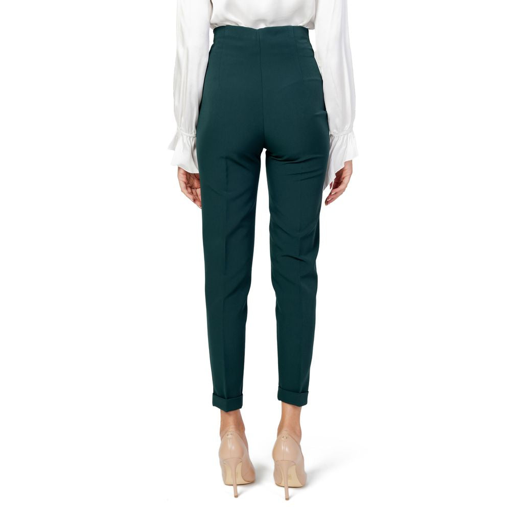 Green Polyester Pant - ventzia