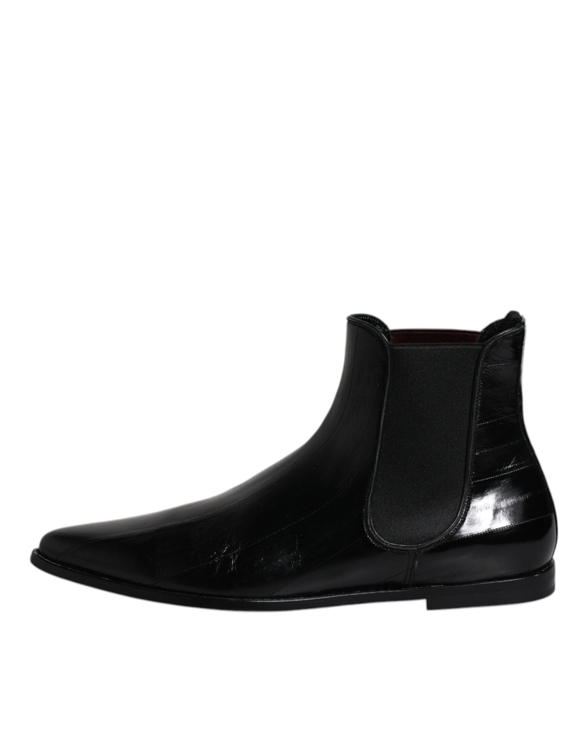 Black Leather Chelsea Men Ankle Boots Shoes - ventzia