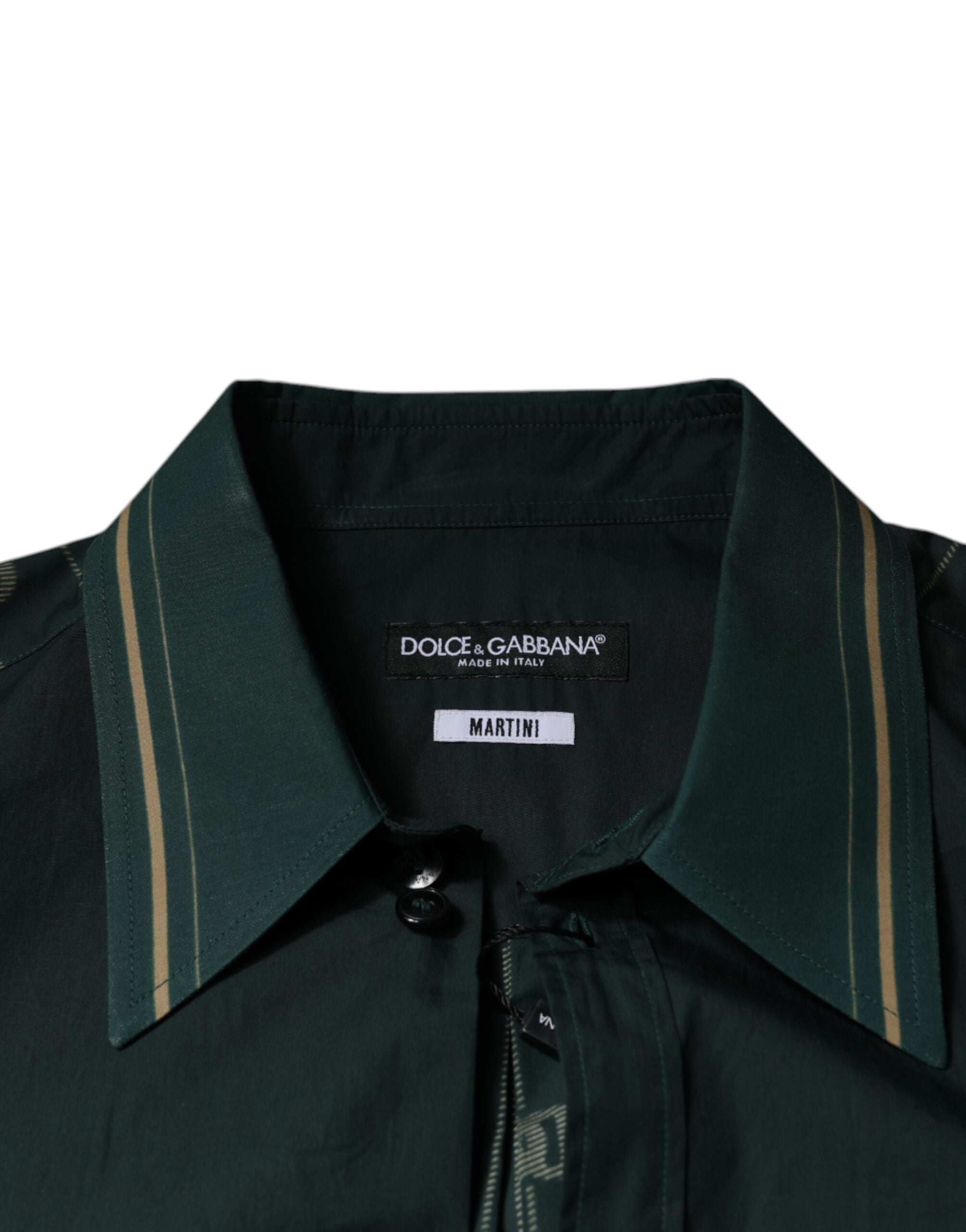 Green Logo Long Sleeve MARTINI Casual Shirt - ventzia
