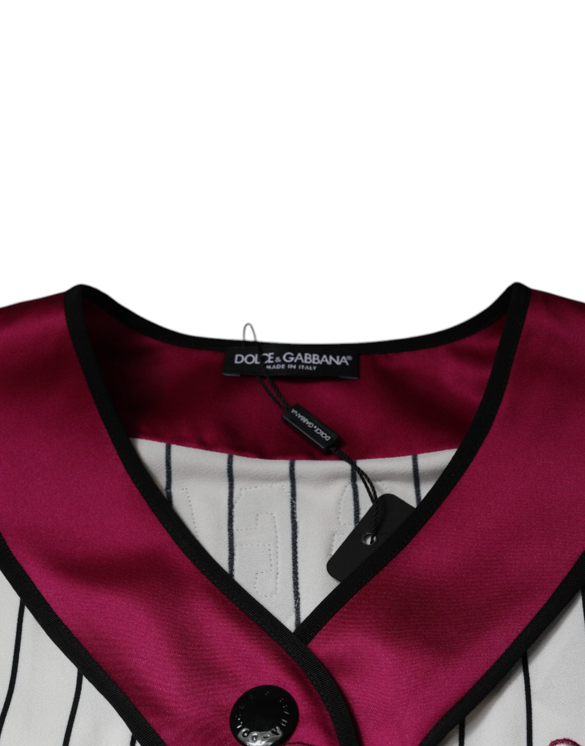 Multicolor Logo Jersey Button V-neck T-shirt - ventzia