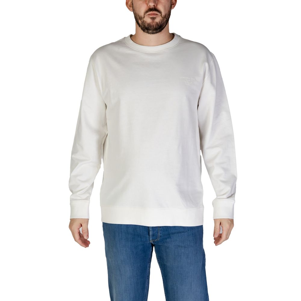 White Cotton Sweatshirt - ventzia