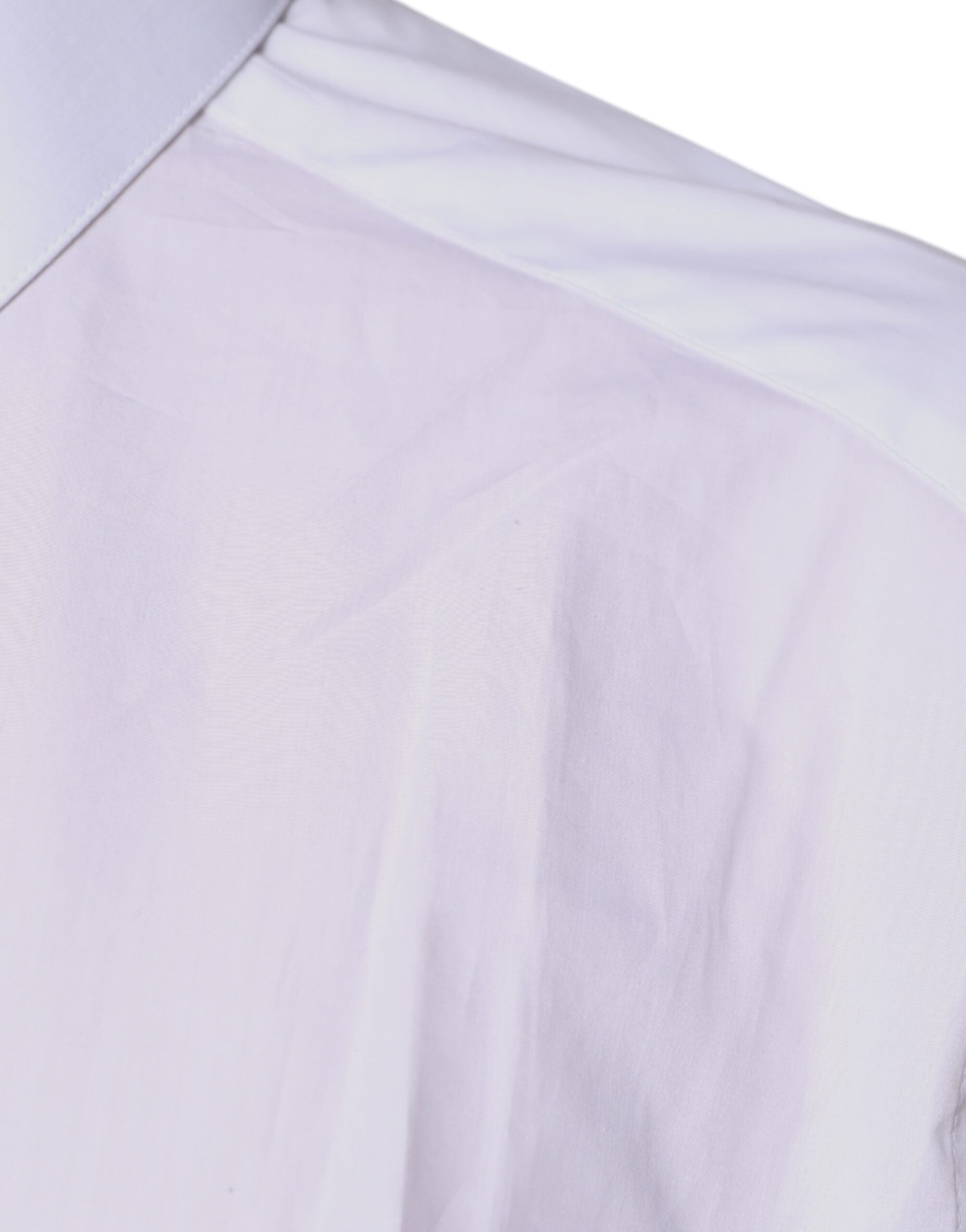 White Cotton Collared Long Sleeves Shirt Top - ventzia