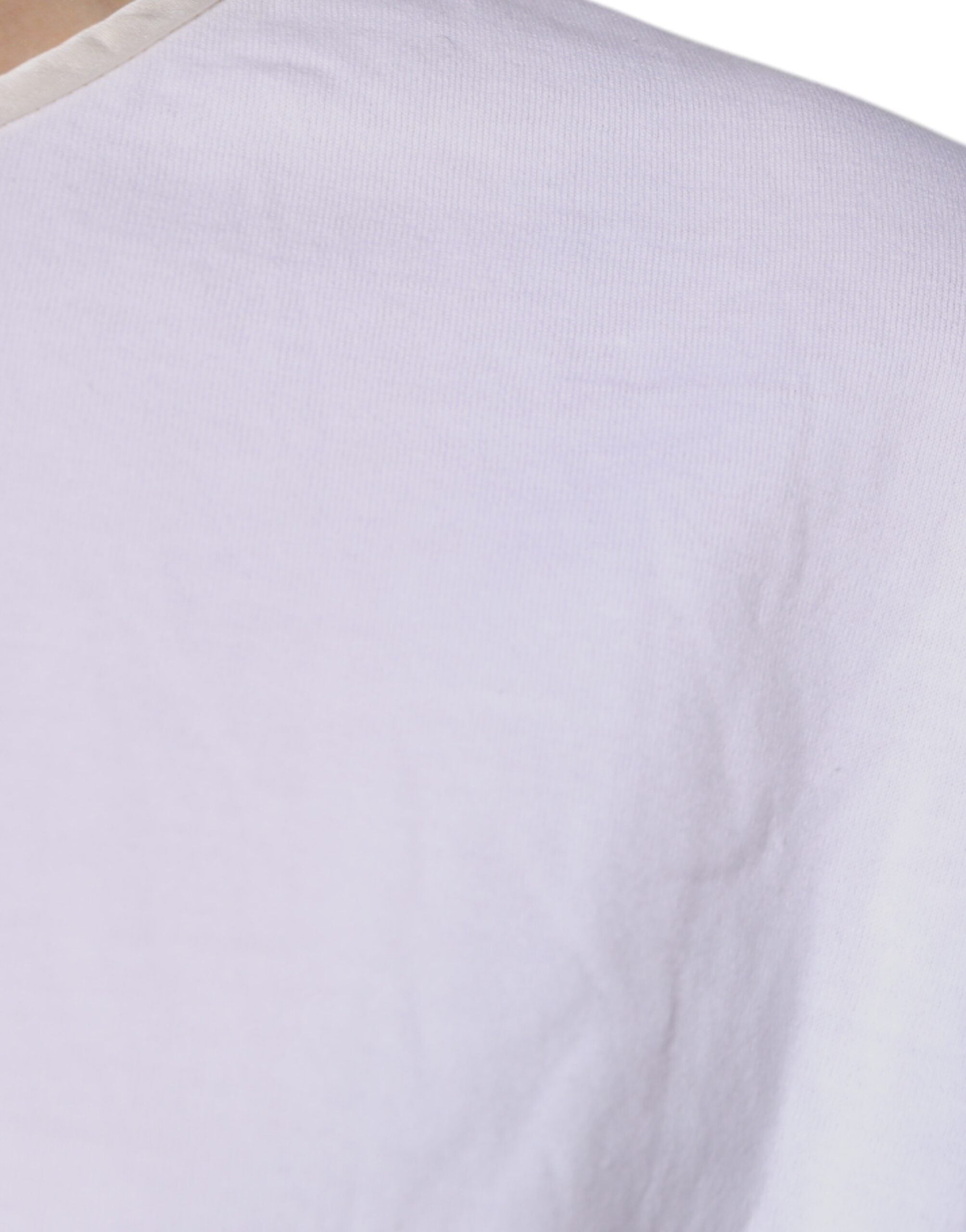 White Cotton Silk Round Neck Wrap Blouse Top - ventzia