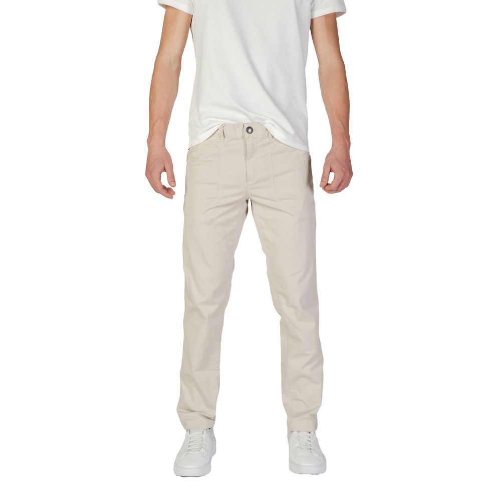 Beige Cotton Pant - ventzia