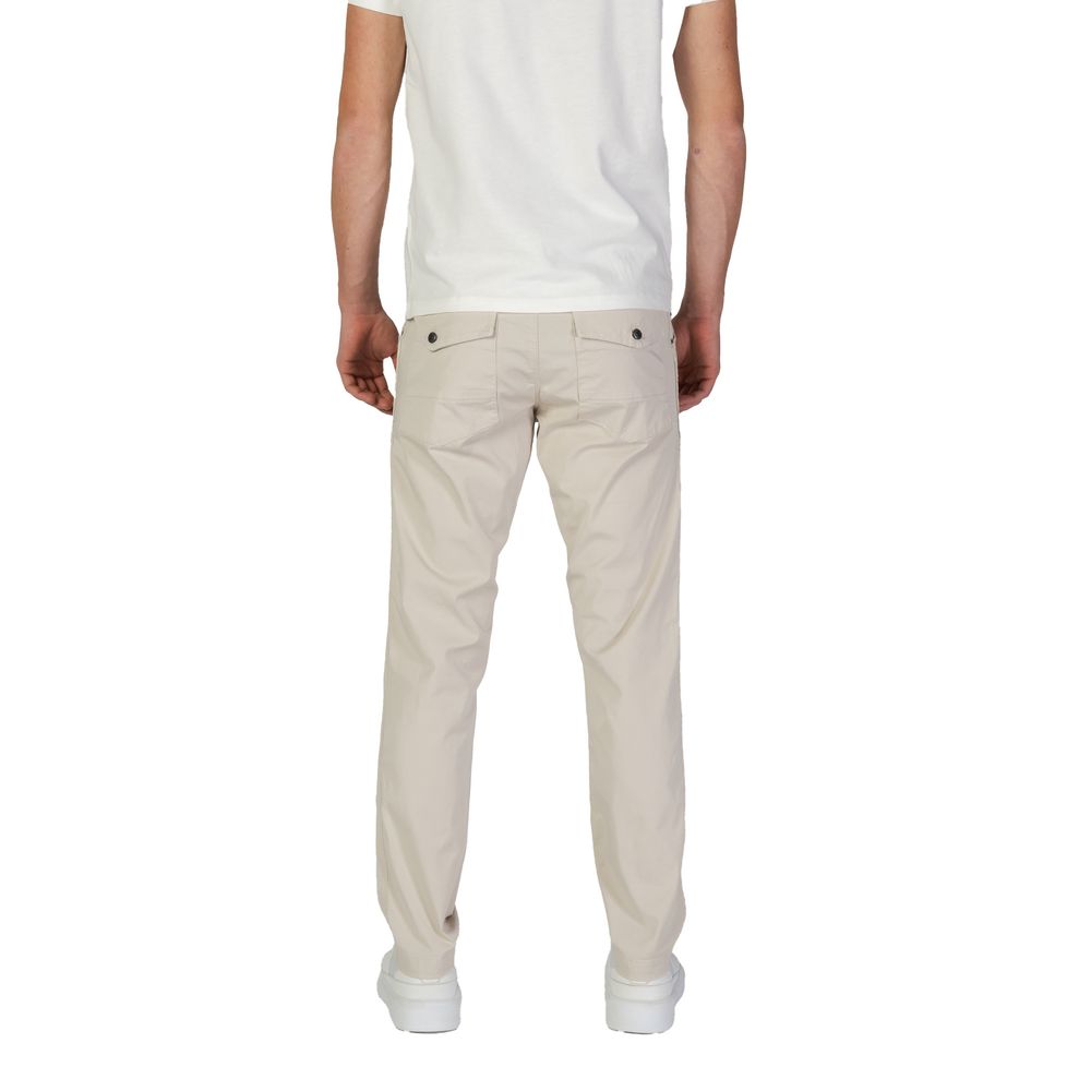 Beige Cotton Pant - ventzia