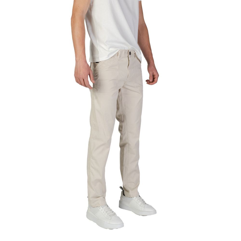 Beige Cotton Pant - ventzia