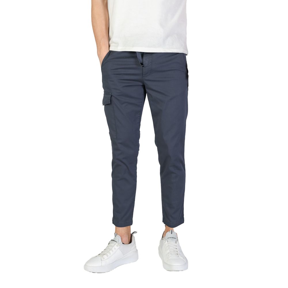 Blue Cotton Pant - ventzia