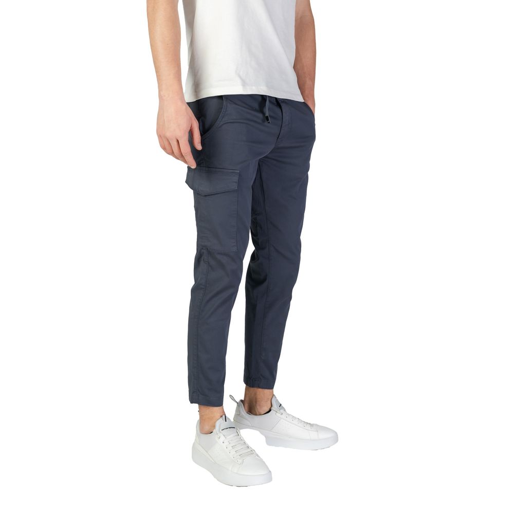 Blue Cotton Pant - ventzia