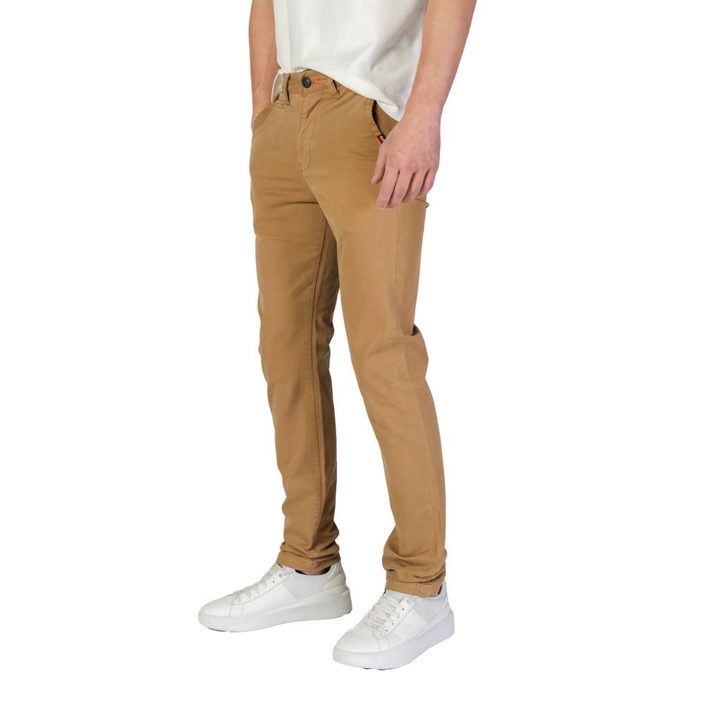 Beige Cotton Skinny Pant - ventzia