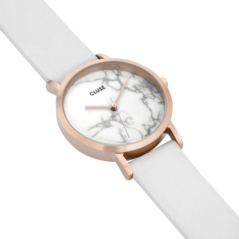 White Leather Dress Watch - ventzia