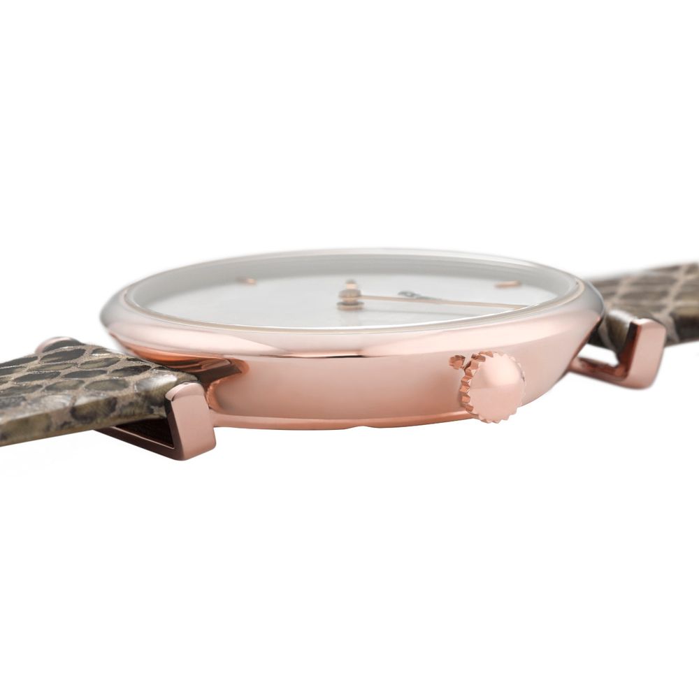 Beige Leather Watch - ventzia