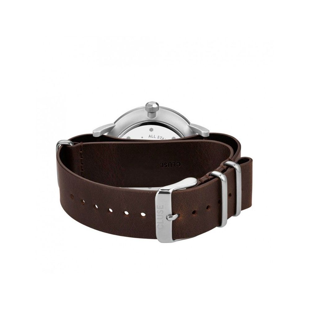 Brown Leather Dress Watch - ventzia