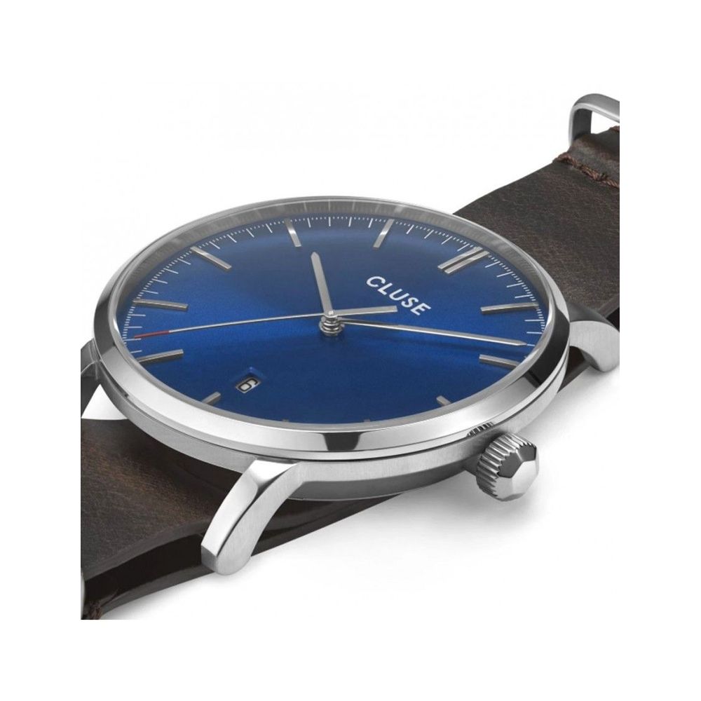 Brown Leather Dress Watch - ventzia