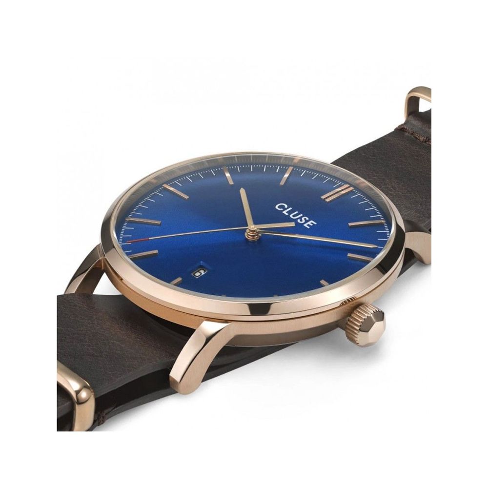 Brown Leather Dress Watch - ventzia