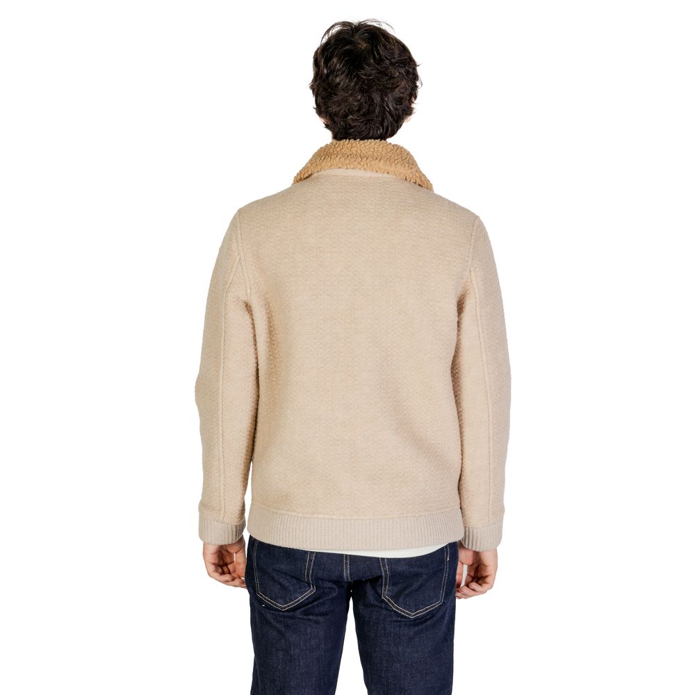 Beige Polyester Jackets & Coat - ventzia