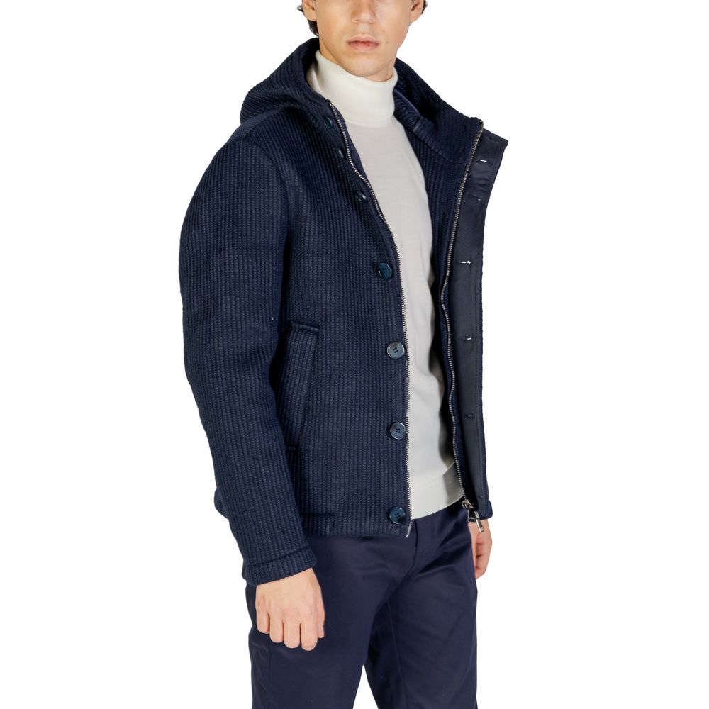 Blue Polyester Jackets & Coat - ventzia