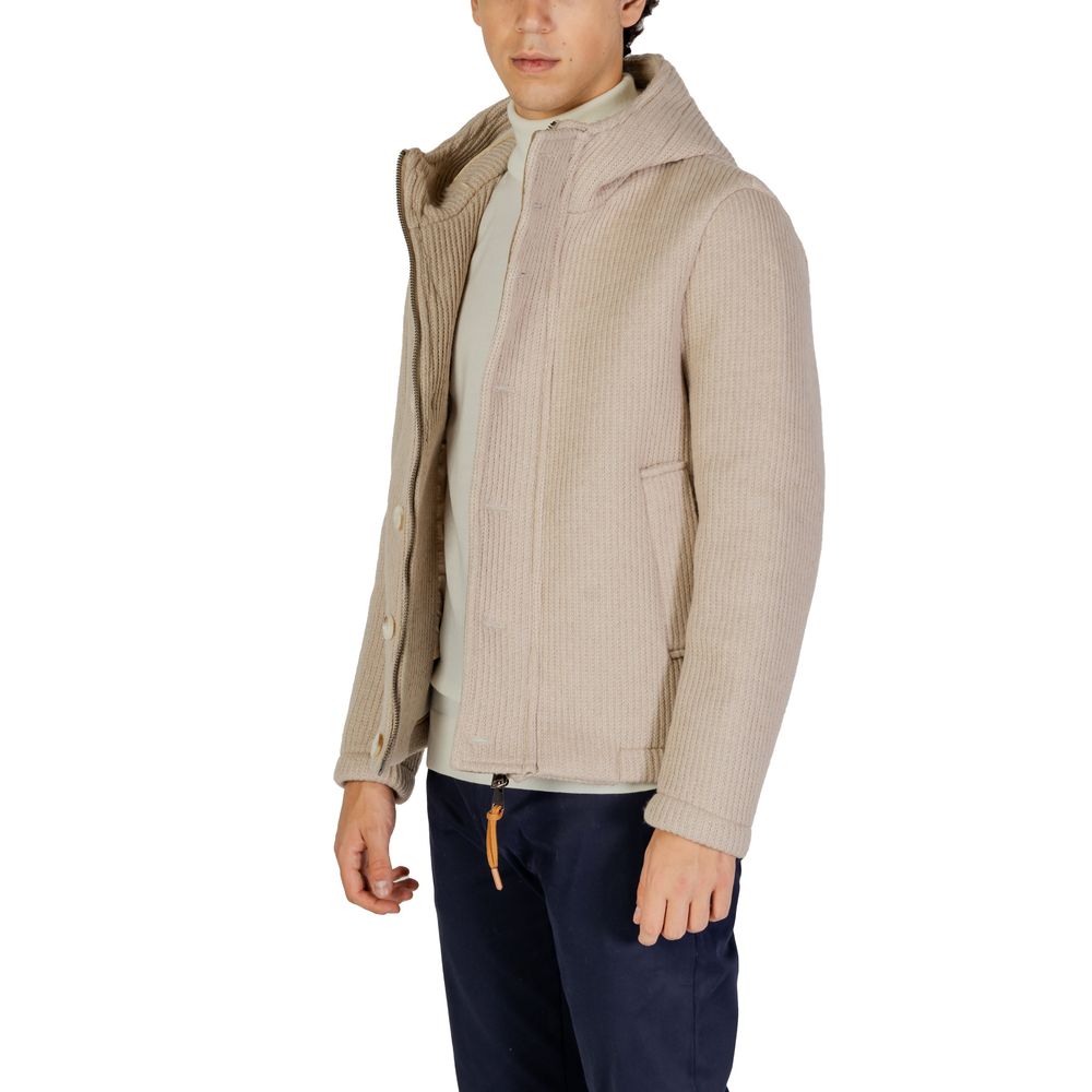 Beige Polyester Jackets & Coat - ventzia