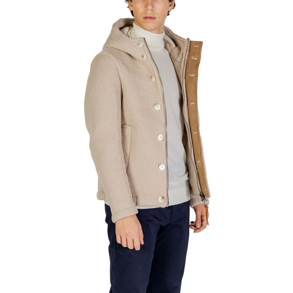 Beige Polyester Jackets & Coat - ventzia