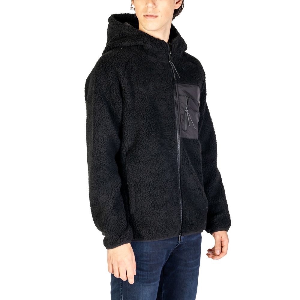 Black Polyester Jackets & Coat - ventzia