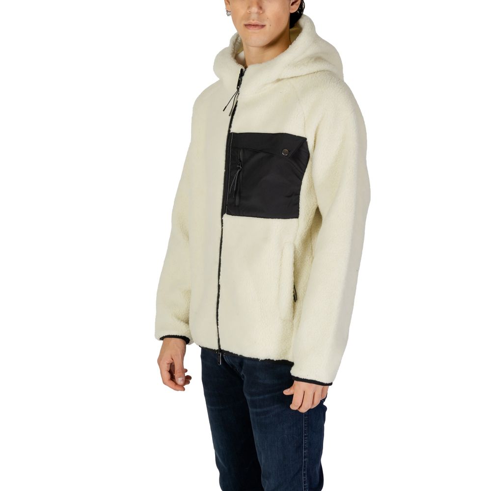 Cream Polyester Jackets & Coat - ventzia