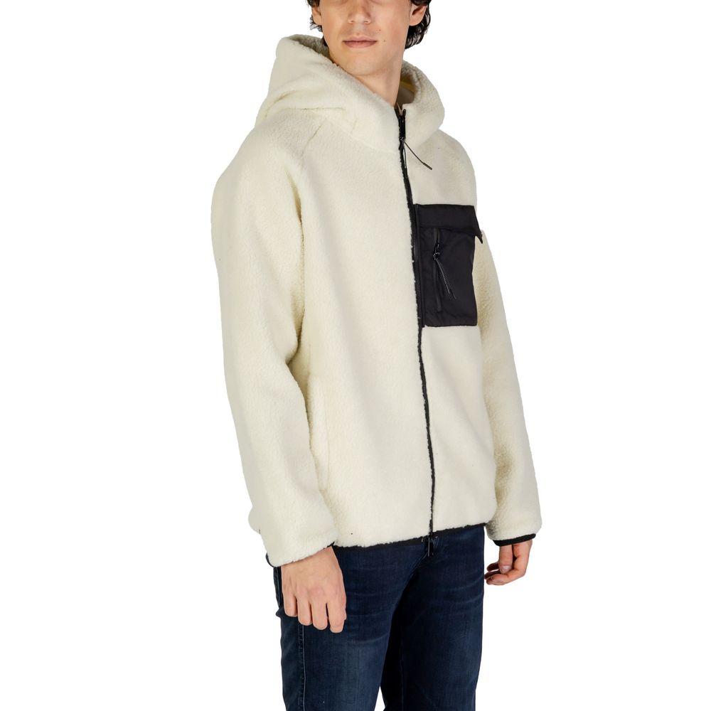 Cream Polyester Jackets & Coat - ventzia