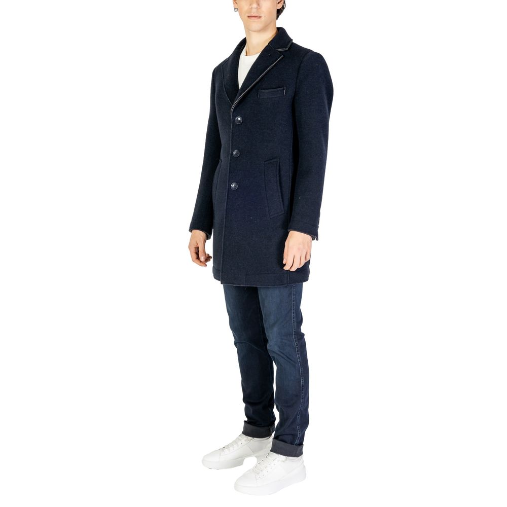 Blue Wool Coat - ventzia