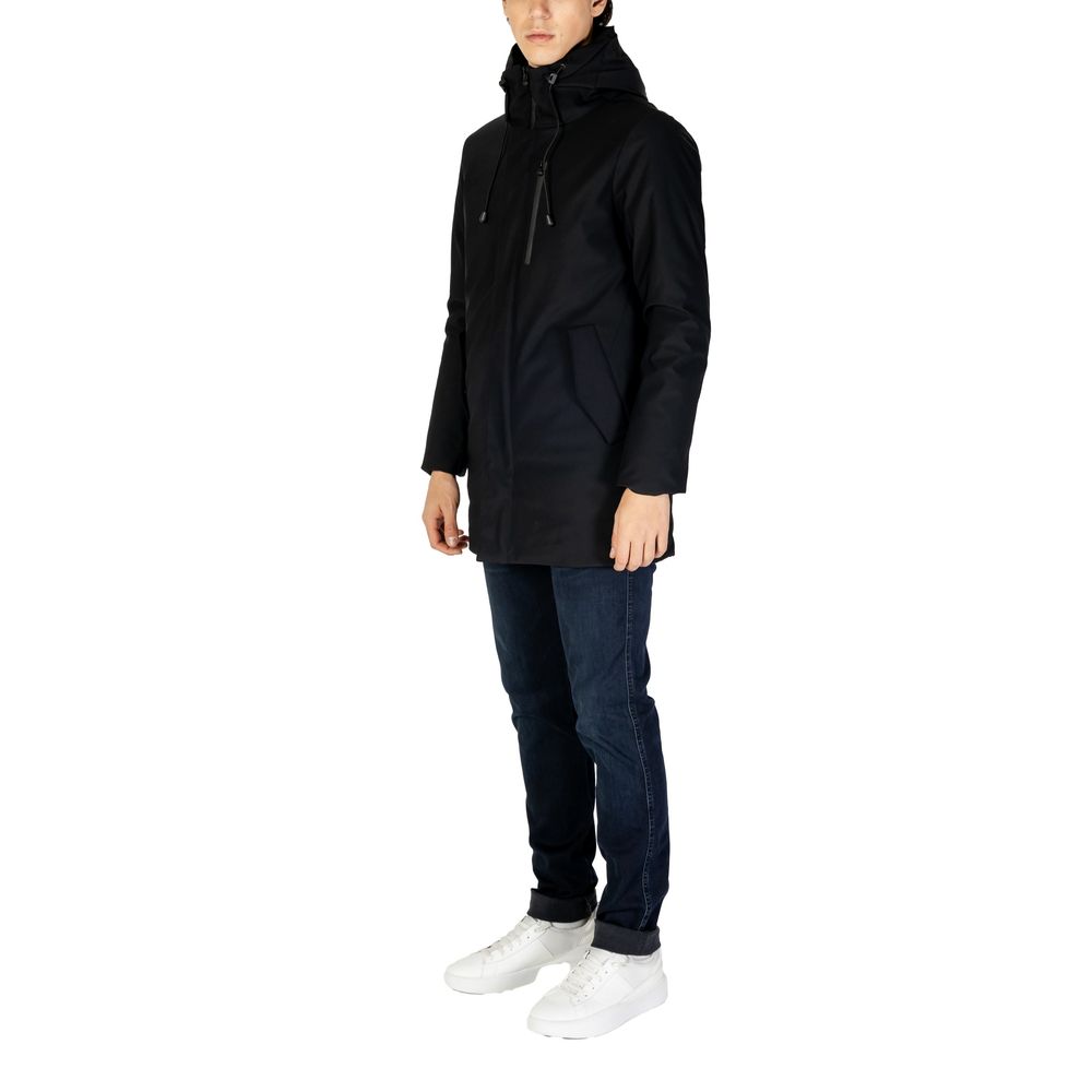Black Nylon Jackets & Coat - ventzia
