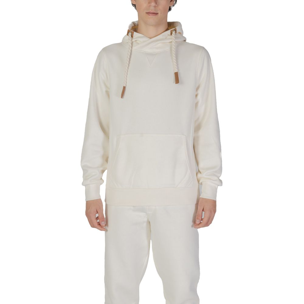 Cream Cotton Hoody - ventzia