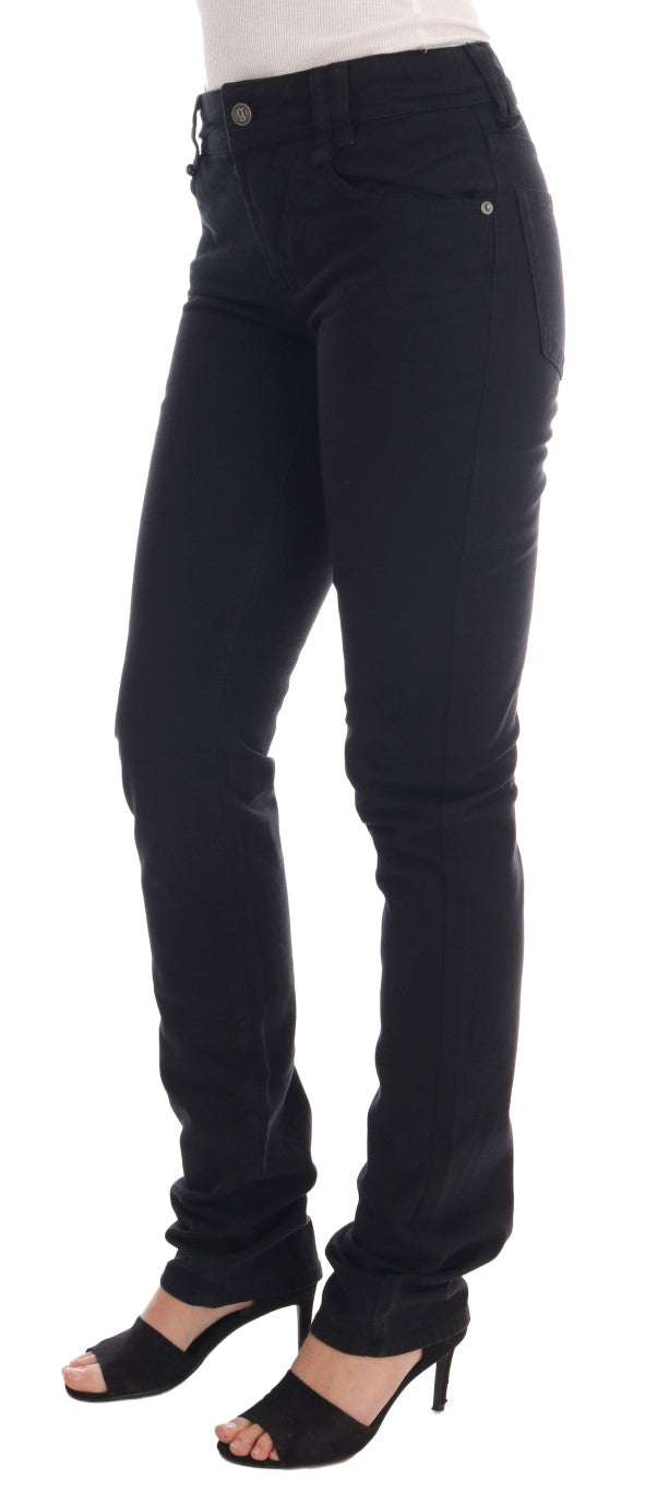 Chic Black Regular Fit Denim Jeans - ventzia