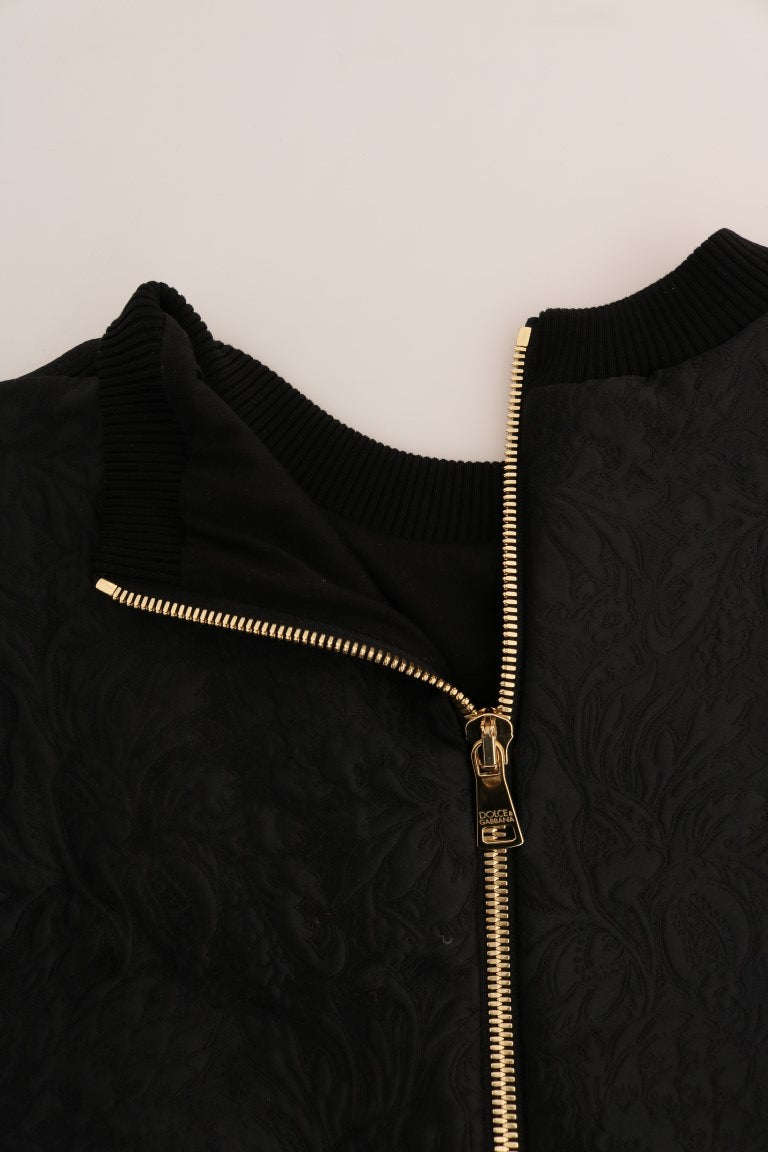 Enchanted Crystal Embellished Black Sweater - ventzia