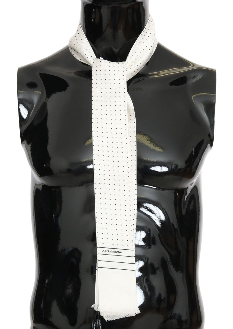 Elegant Silk Polka Dot Men's Scarf Wrap - ventzia