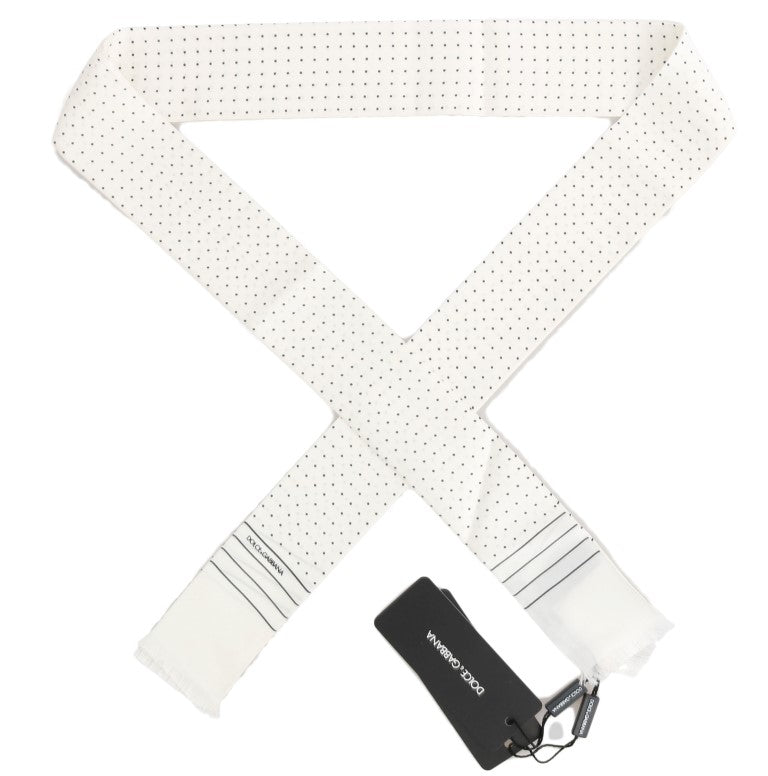 Elegant Silk Polka Dot Men's Scarf Wrap - ventzia