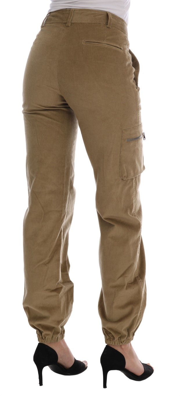 Chic Beige Casual Pants for Sophisticated Style - ventzia