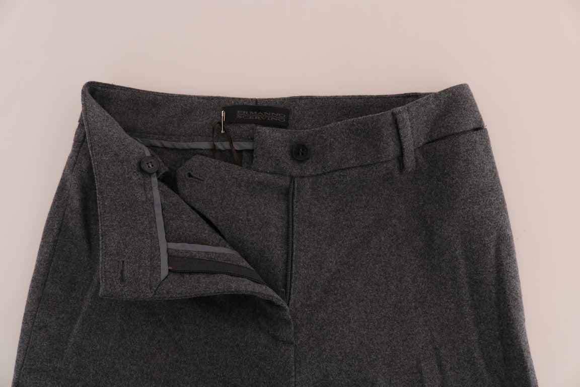 Chic Gray Formal Pants - Elegance Refined - ventzia