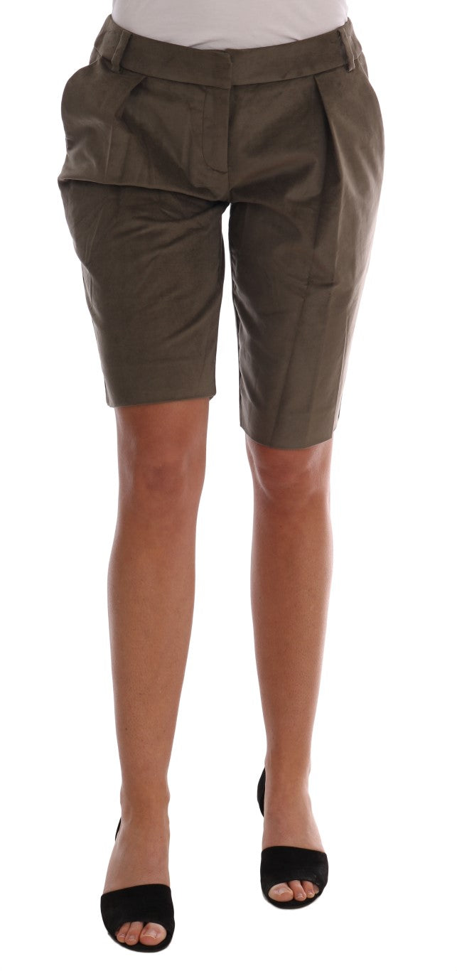 Chic Brown Bermuda Elegance - ventzia