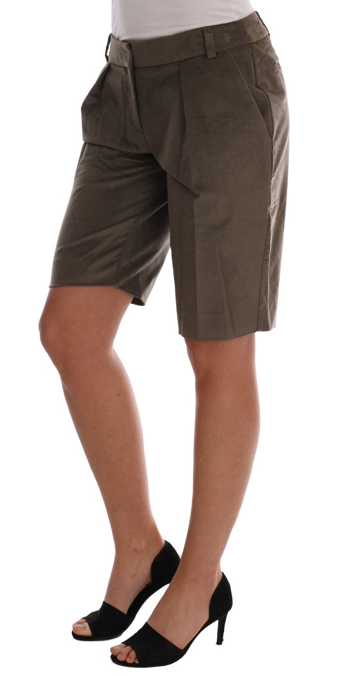 Chic Brown Bermuda Elegance - ventzia