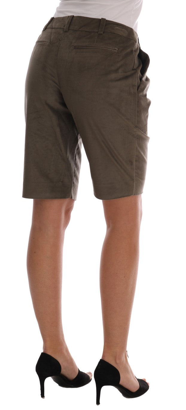 Chic Brown Bermuda Elegance - ventzia