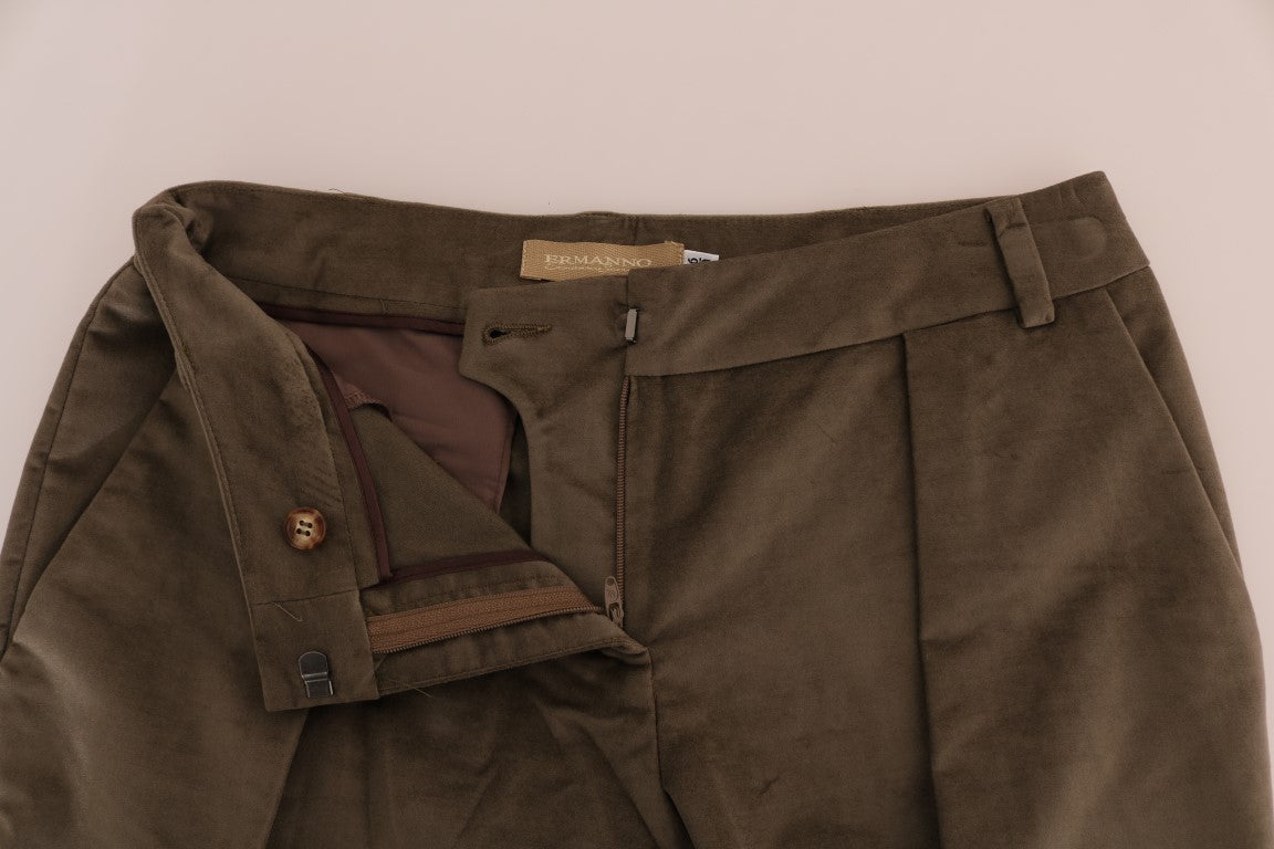 Chic Brown Bermuda Elegance - ventzia