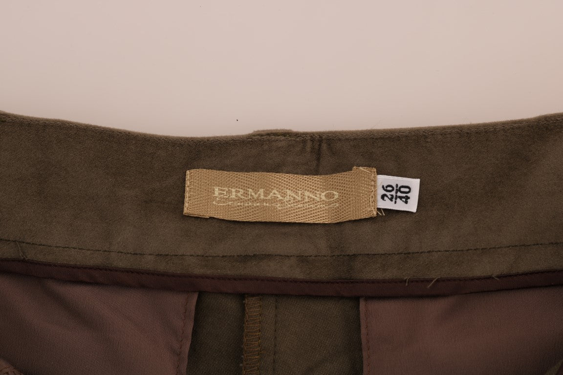 Chic Brown Bermuda Elegance - ventzia