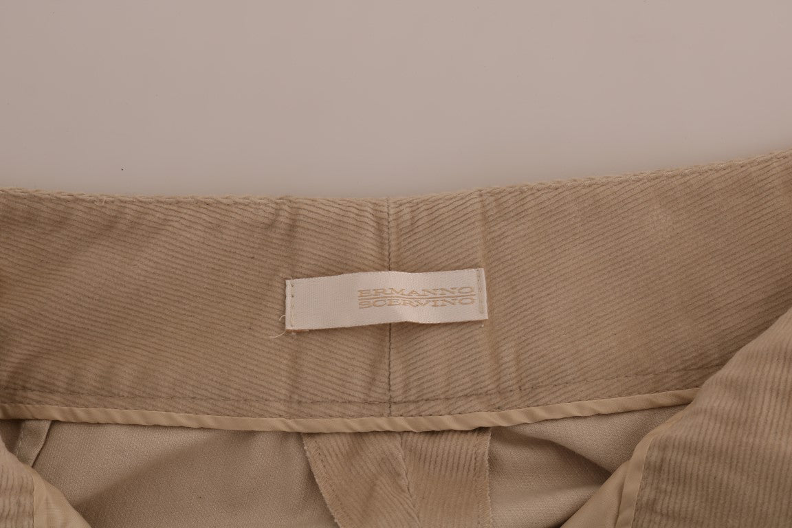 Chic Beige Bootcut Flared Pants - ventzia