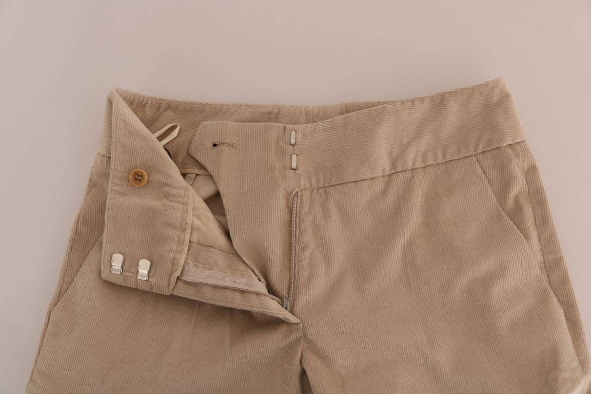 Chic Beige Bootcut Flared Pants - ventzia