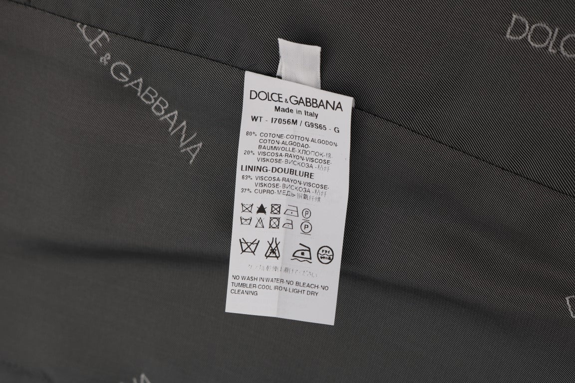 Sleek Gray Single-Breasted Waistcoat Vest - ventzia