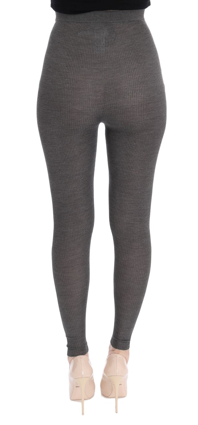 Elegant High Waist Cashmere Tights Pants - ventzia