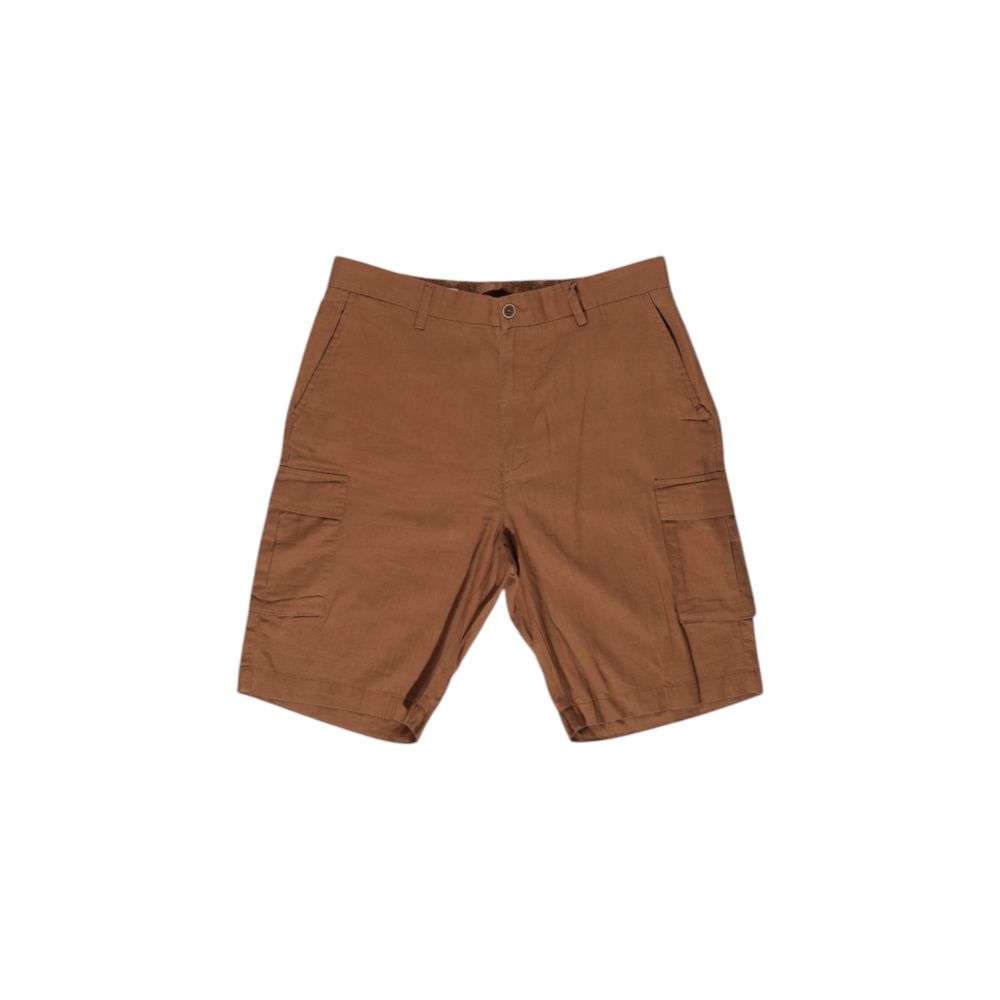 Brown Linen Bermuda - ventzia