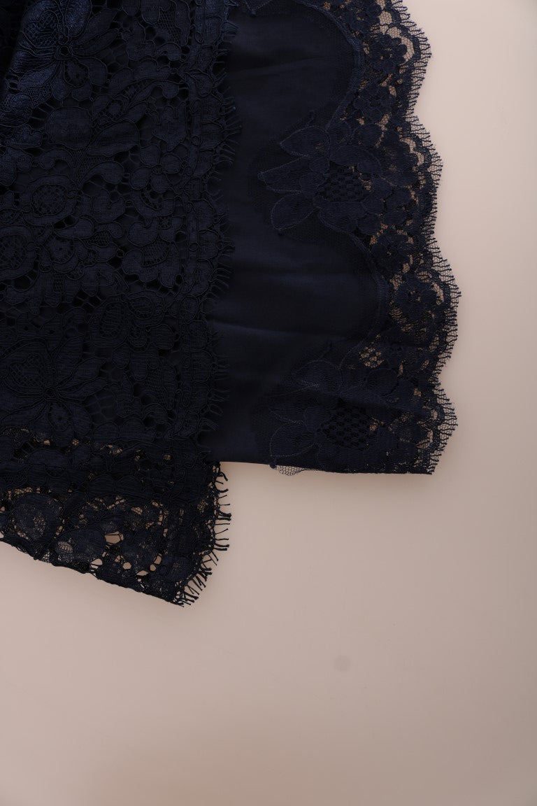 Elegant Floral Lace A-Line Dress - ventzia