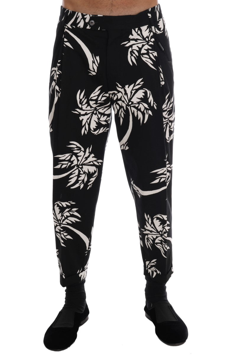 Elegant Tree Print Ankle Trousers - ventzia